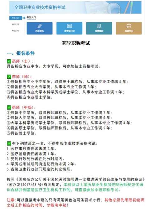 2025初级药师考试报名条件有哪些?-图3 2025初级药师考试报名条件有哪些?-图3