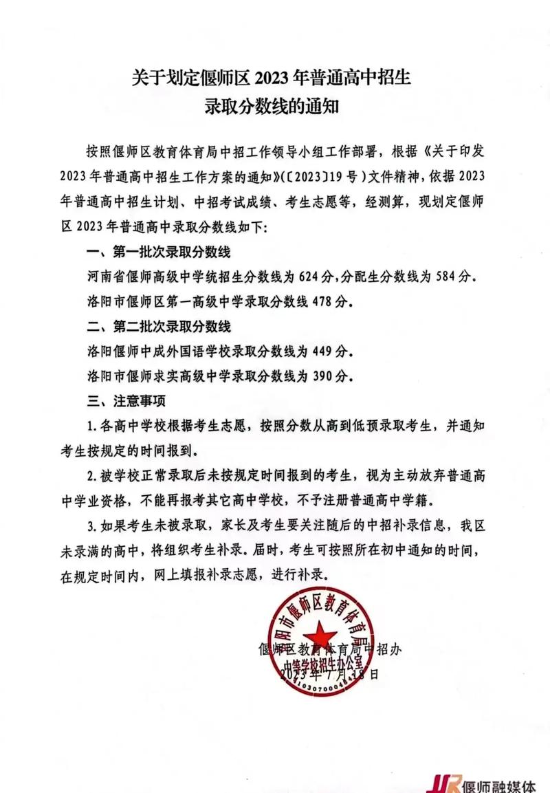 偃师中考录取分数线是多少？-图1