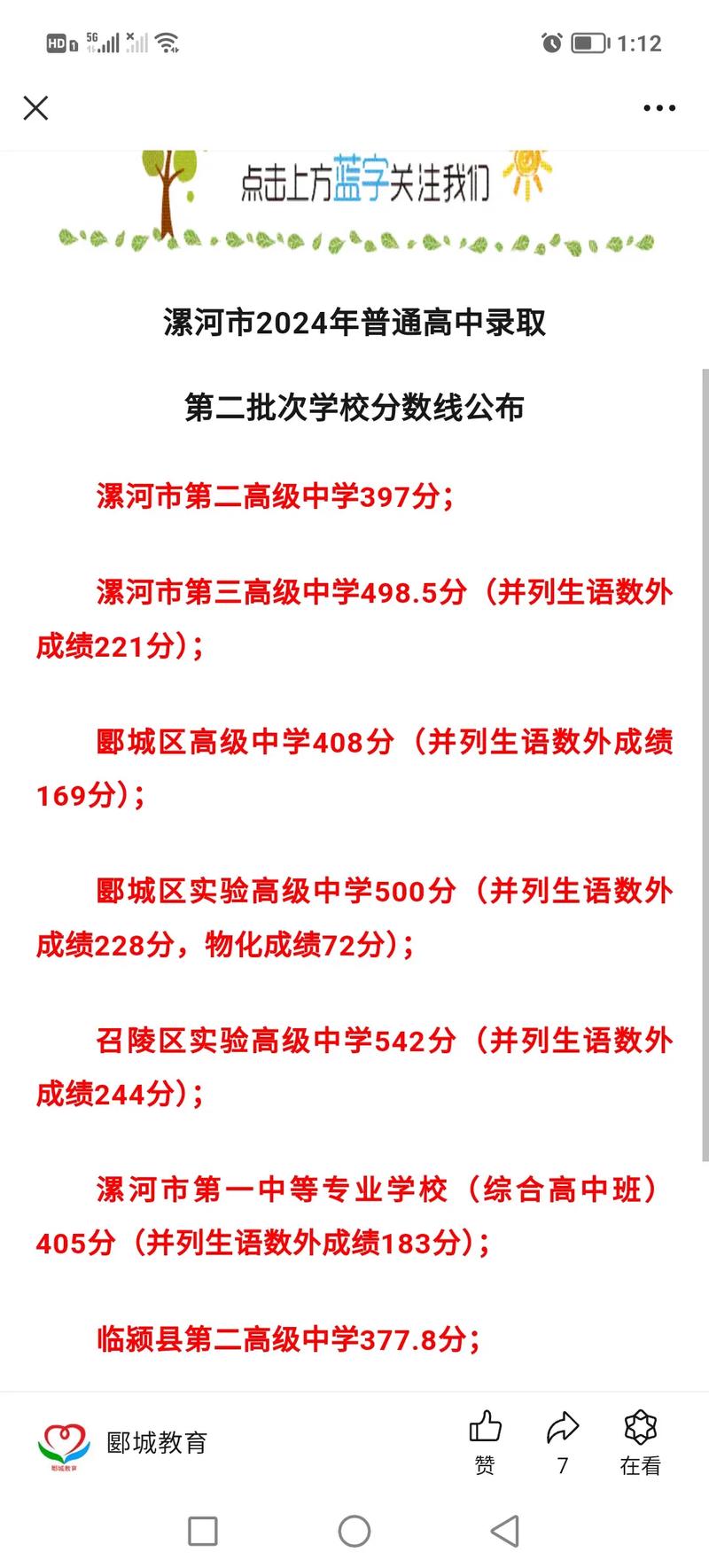 漯河高中多少分录取-图1 漯河高中多少分录取-图1