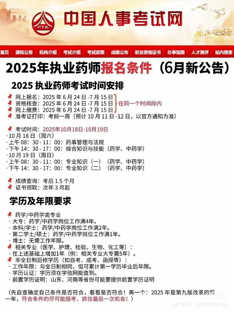 2025药师考试报名条件有哪些具体要求?-图1 2025药师考试报名条件有哪些具体要求?-图1