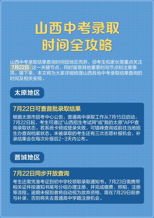 山西中学录取时间几时公布？-图1