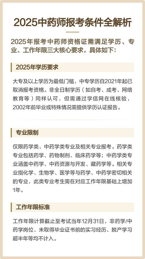 2025年中药师报名条件-图2 2025年中药师报名条件-图2