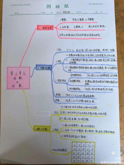 倍数与因数的思维导图-图3