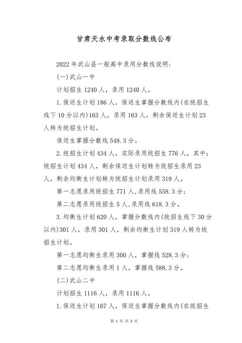 天水九中中考录取分数线是多少？-图2