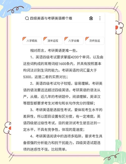 四级与考研，究竟哪个更难攻克？-图1